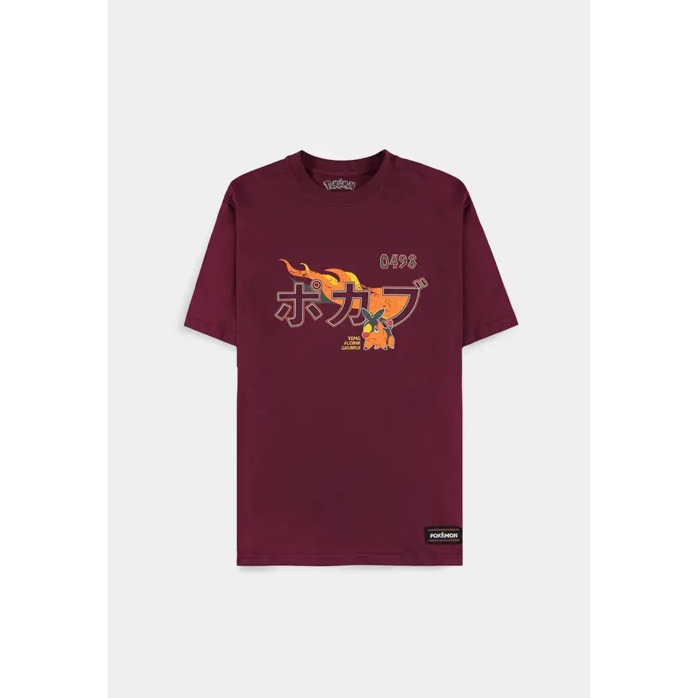 Pokémon - Tepig Tshirt Homme - Rouge